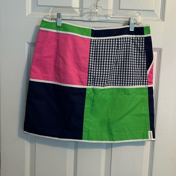 Lilly Pulitzer Patchwork/Gingham Tate Skirt - Picture 7 of 8